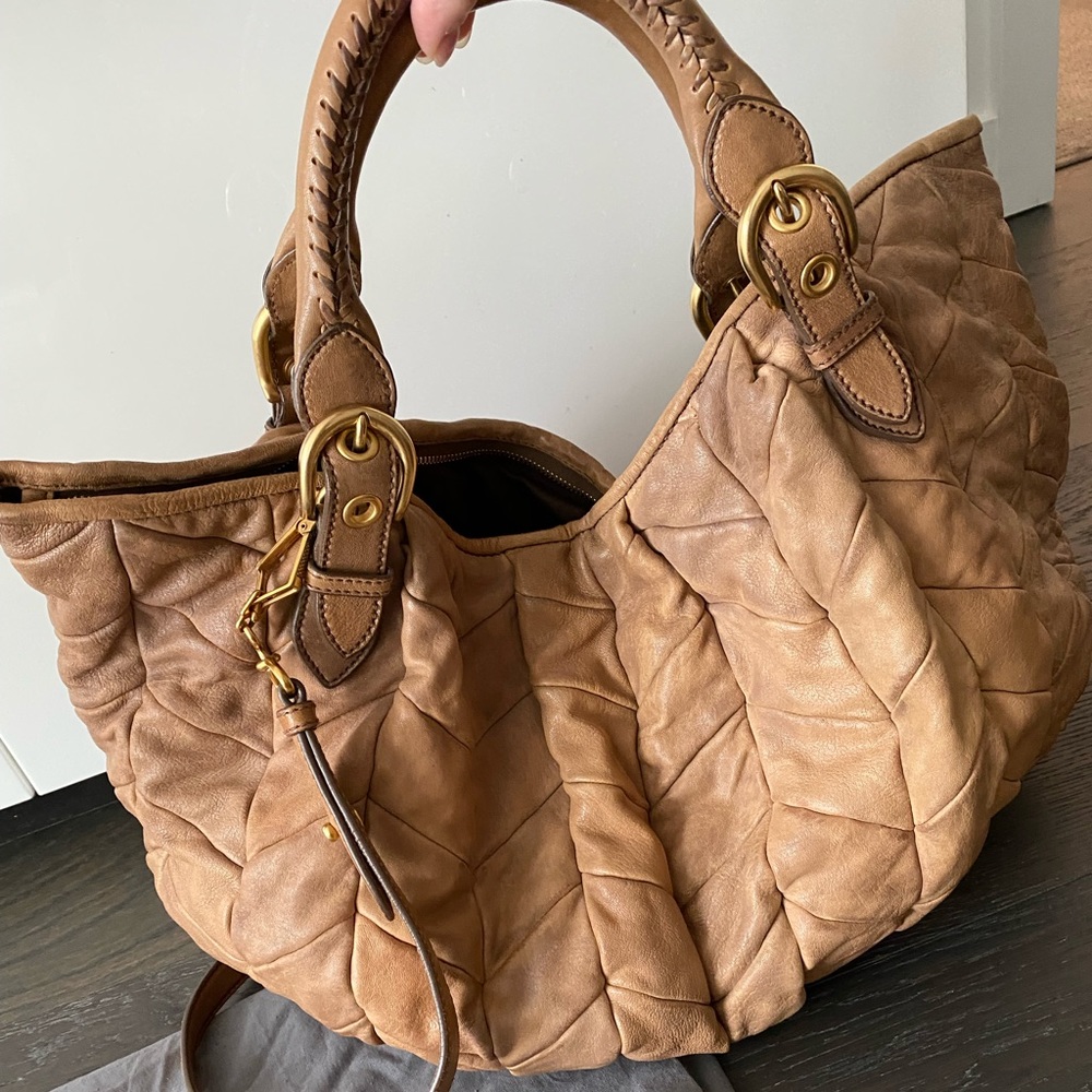 Miu Miu leather satchel